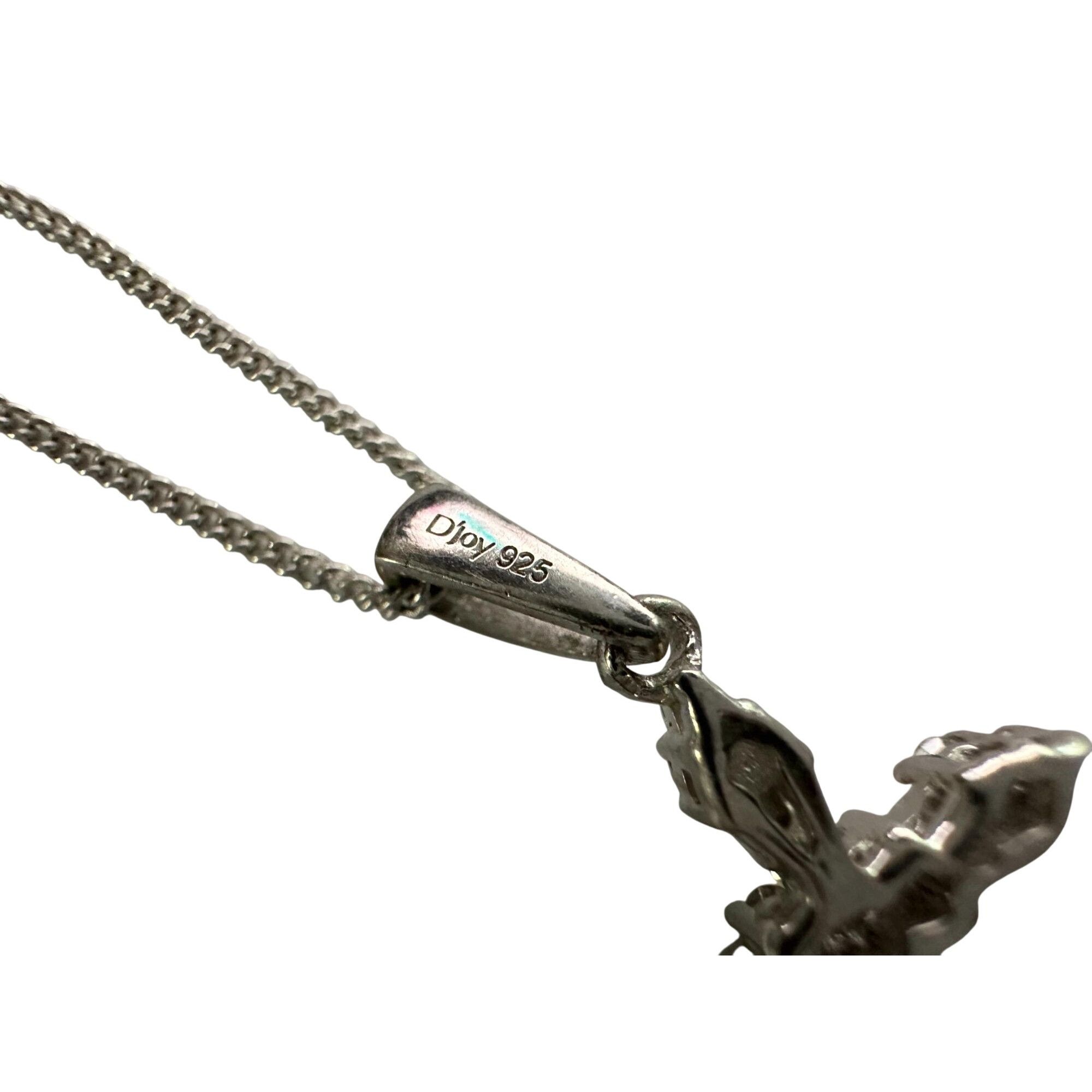 Other Sterling Silver Cross Necklace 20" Chain - Intricate Detaili Size ONE SIZE - 12 Thumbnail