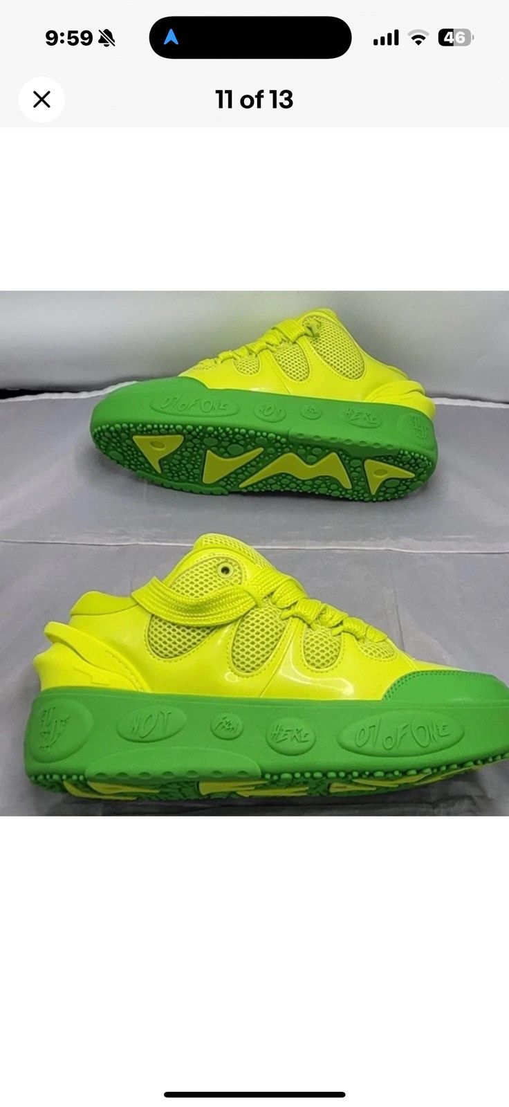Puma PUMA Lamelo Ball LaFrance Assist Mens 9Green Lime Smash Size US 9 / EU 42 - 11 Thumbnail