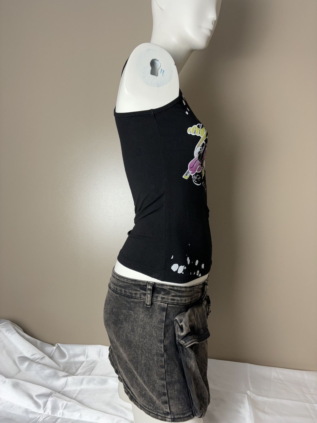 Vintage Gothic skull printed vintage tank top glamour Size M / US 6-8 / IT 42-44 - 9 Thumbnail