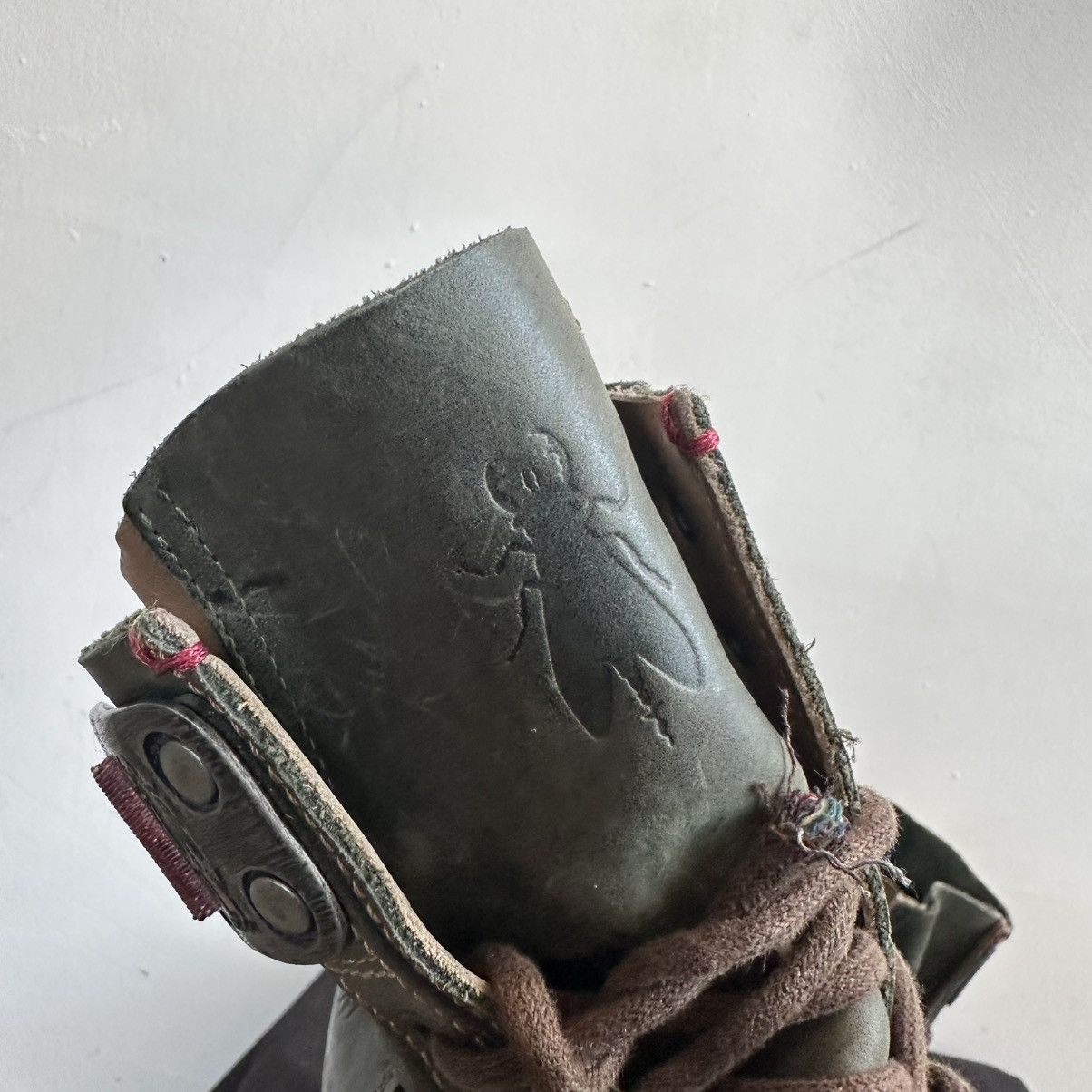 A.S.98 Vintage Fly London Straped Avant Garde Leather High Boots Size US 8 / IT 38 - 4 Thumbnail