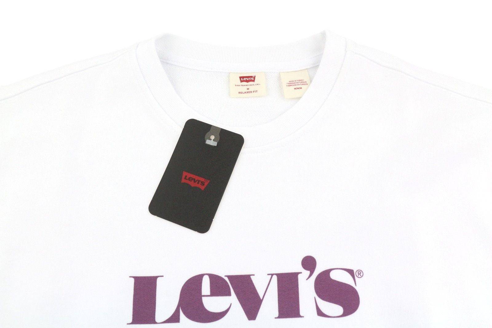 Levi's RELAXED FIT M White Graphic Logo Crew Pullover 87099 Size US M / EU 48-50 / 2 - 5 Thumbnail