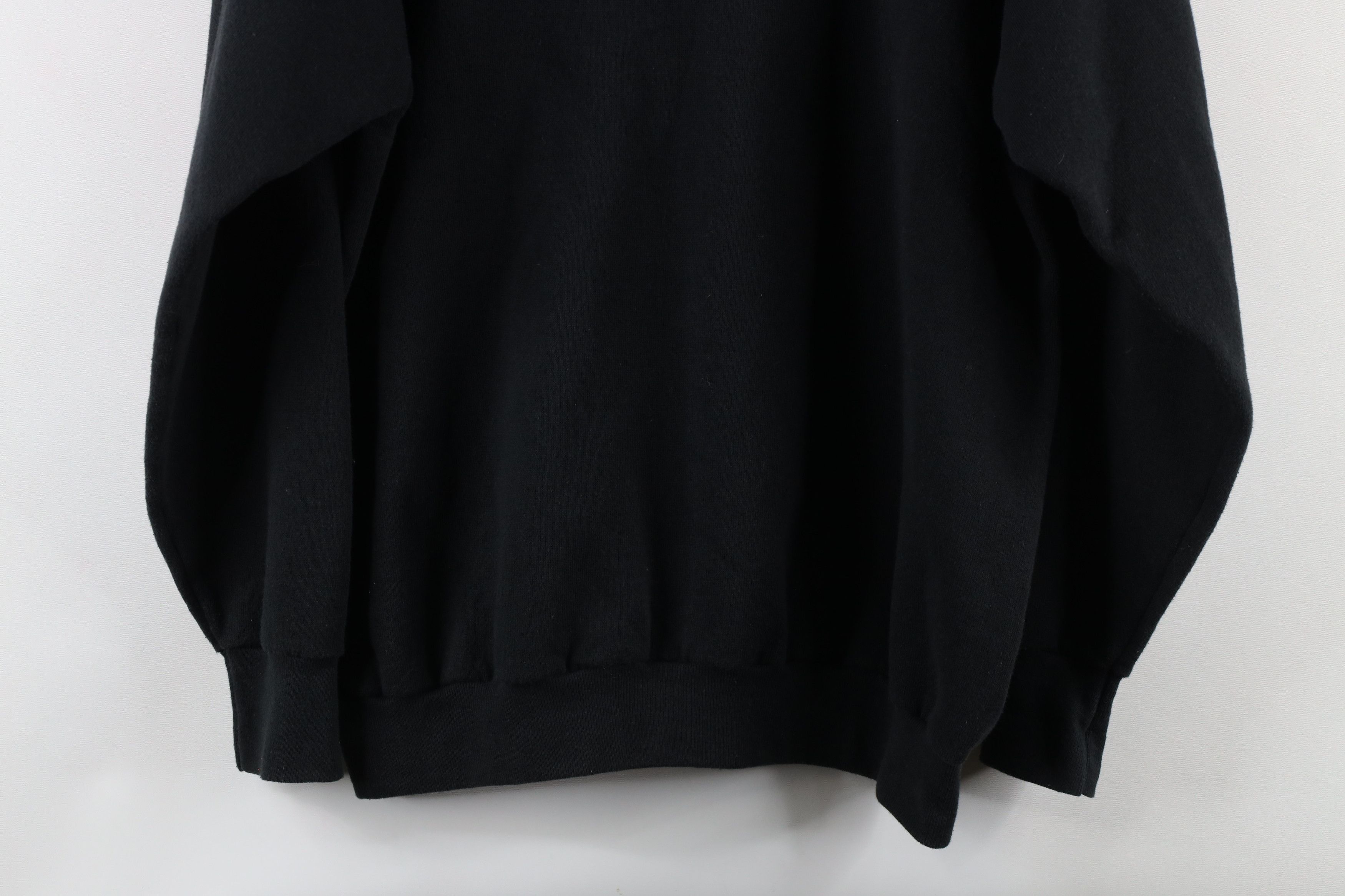 Vintage Vintage 90s Streetwear Blank Crewneck Sweatshirt Black USA Size XL / US 12-14 / IT 48-50 - 9 Thumbnail