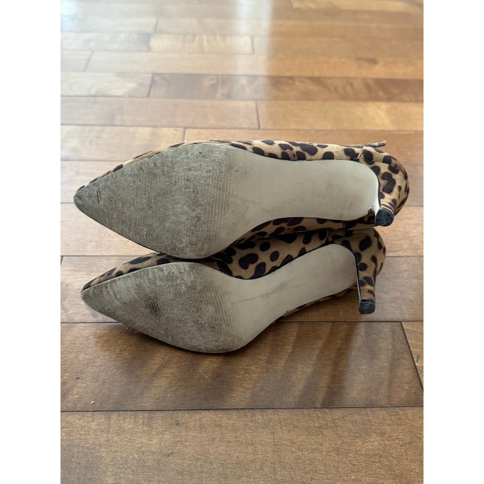 Asos Leopard print ankle straps, stiletto heel low cut booties 5 Size US 5 / IT 35 - 22 Thumbnail