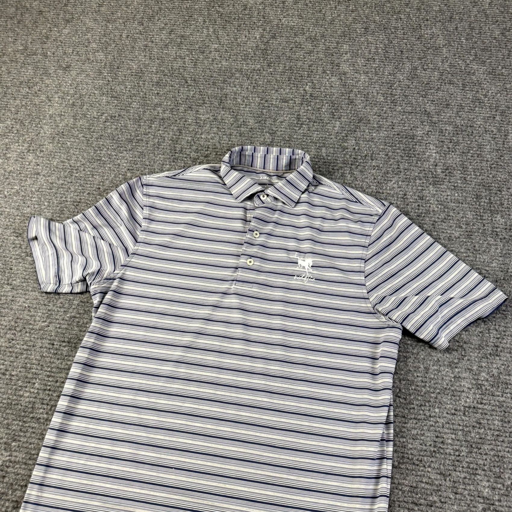 johnnie-O Johnnie-O Polo Shirt Mens S Blue Stripe Golf Performance Stretch Logo Size US S / EU 44-46 / 1 - 2 Thumbnail