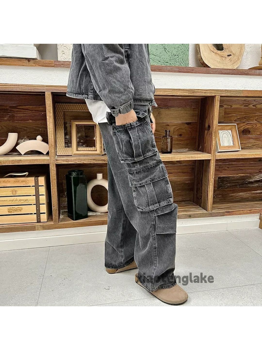 Jean × Vintage washed faded cleanfit utility loose baggy cargo jeans Size US 30 / EU 46 - 3 Thumbnail