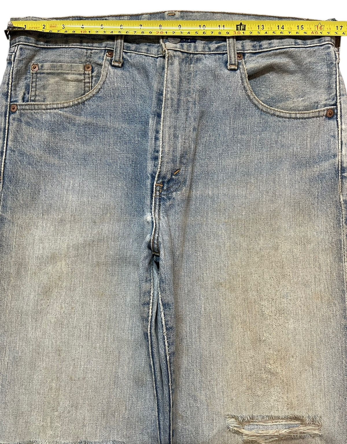 Levi's Vintage 80s Levis 502 Mud Wash Distressed Relaxed Straight Size US 33 - 12 Thumbnail