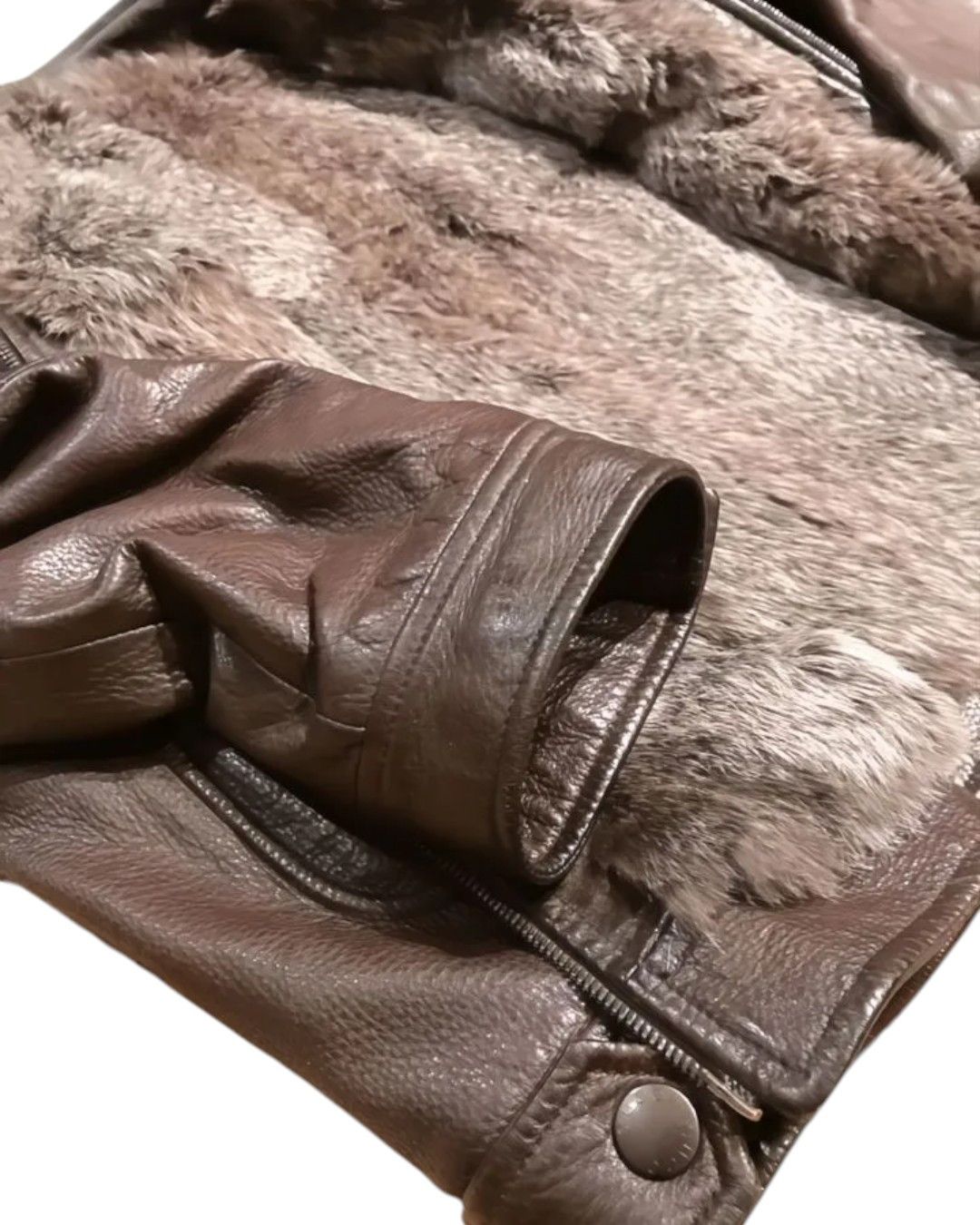Gucci TOM FORD ERA REX RABBIT LINED LEATHER BIKER BOMBER JACKET Size US L / EU 52-54 / 3 - 10 Thumbnail