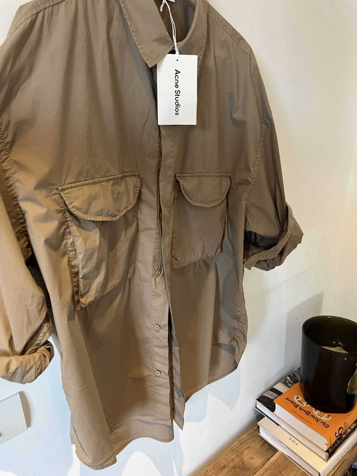 Acne Studios ACNE STUDIOS khaki safari shirt Size US M / EU 48-50 / 2 - 15 Thumbnail