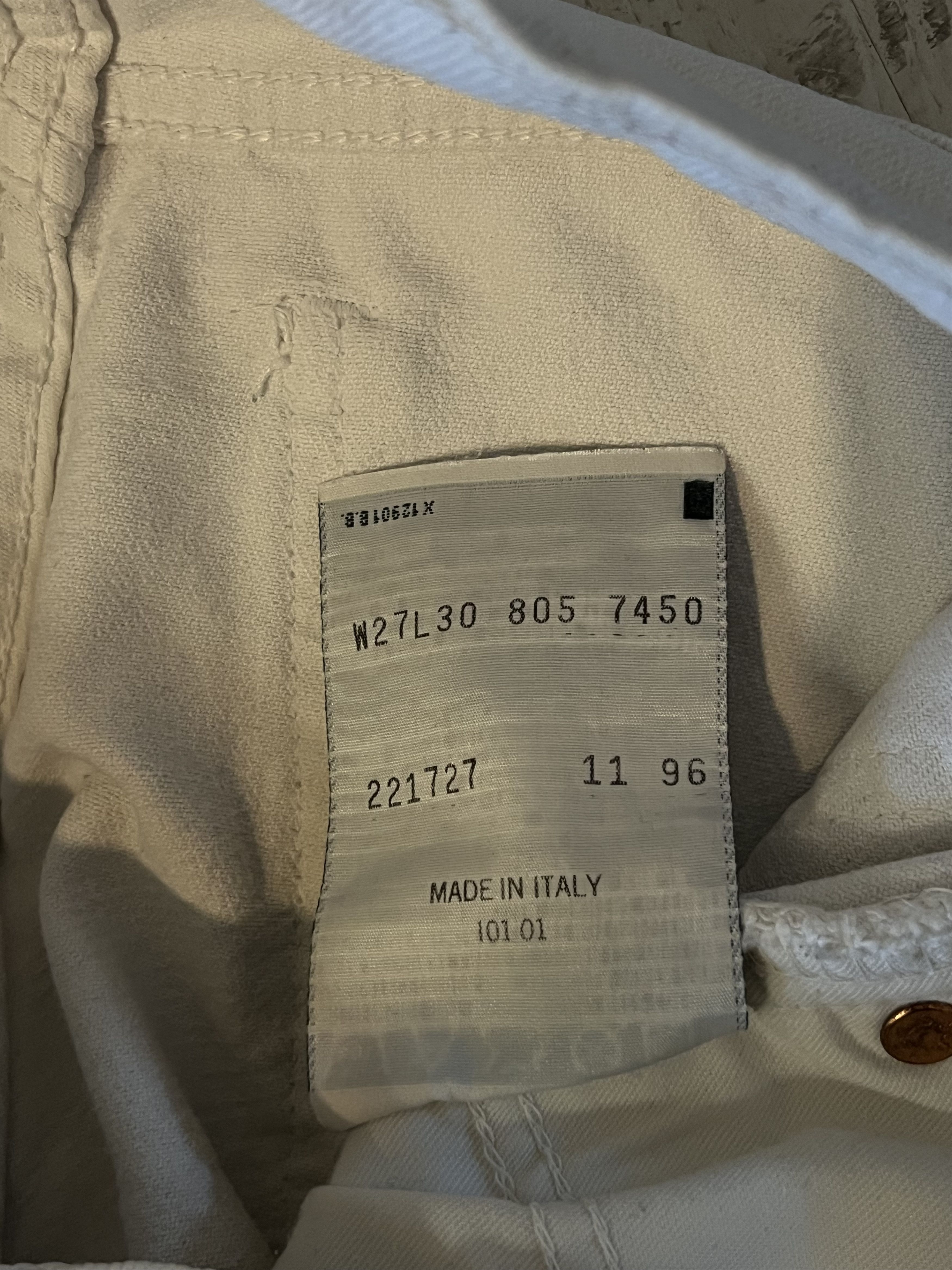 Levi's × Levi's Vintage Clothing Vintage 90s Levi's 805 White Made in Italy Denim Jeans Size US 27 - 6 Thumbnail