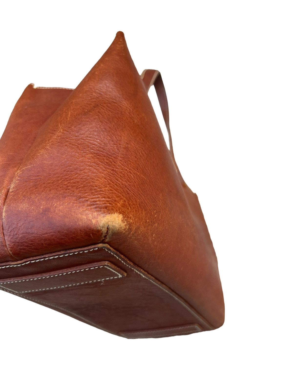 Leather Vintage Tsuchiya Kaban Patina Leather Mini Bag Size ONE SIZE - 14 Thumbnail
