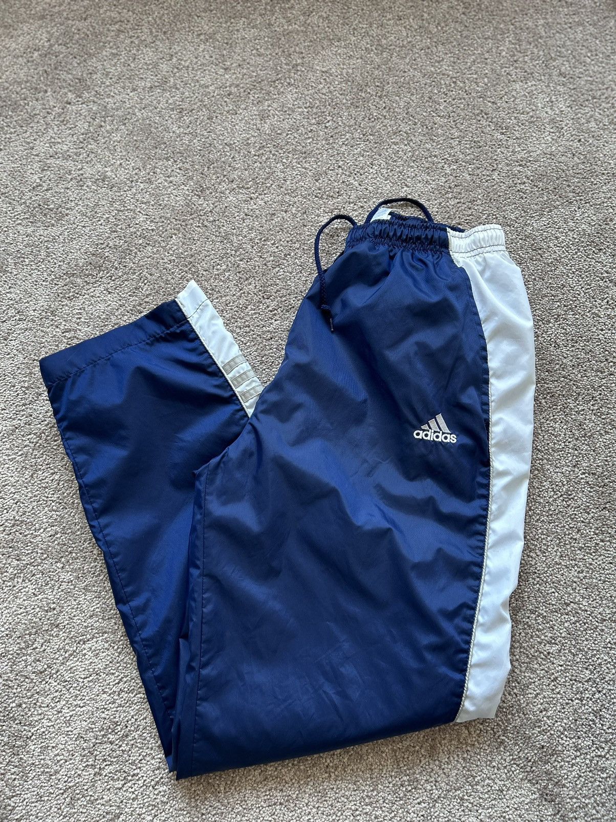 Adidas × Vintage Vintage 2000s Blue Adidas Track Pants Size US 31 - 1 Thumbnail
