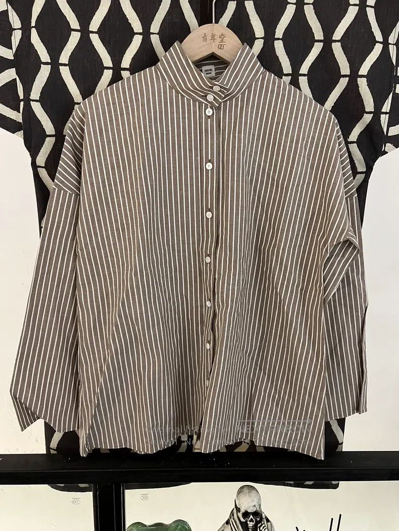 Hermes Hermes Striped Collar Button Long Sleeve Shirt Size XS / US 0-2 / IT 36-38 - 1 Thumbnail