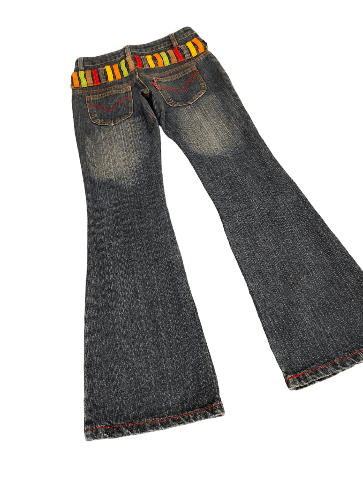Fiorucci Flare Jeans Fiorucci Double Waist Boot Cut Low Rise Mudmax Size 25" / US 0 / IT 36 - 13 Thumbnail