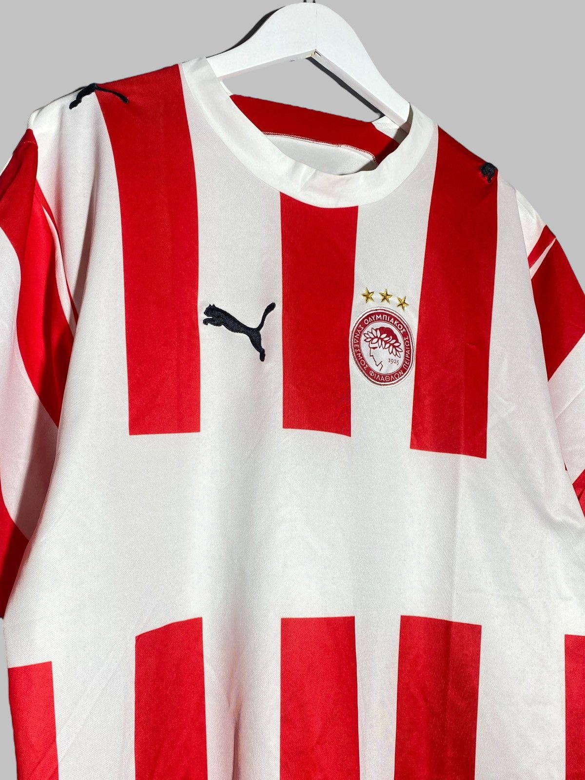 Puma Olympiacos 2010s Puma Home Jersey Red & White Greek Shirt Size US XL / EU 56 / 4 - 3 Thumbnail