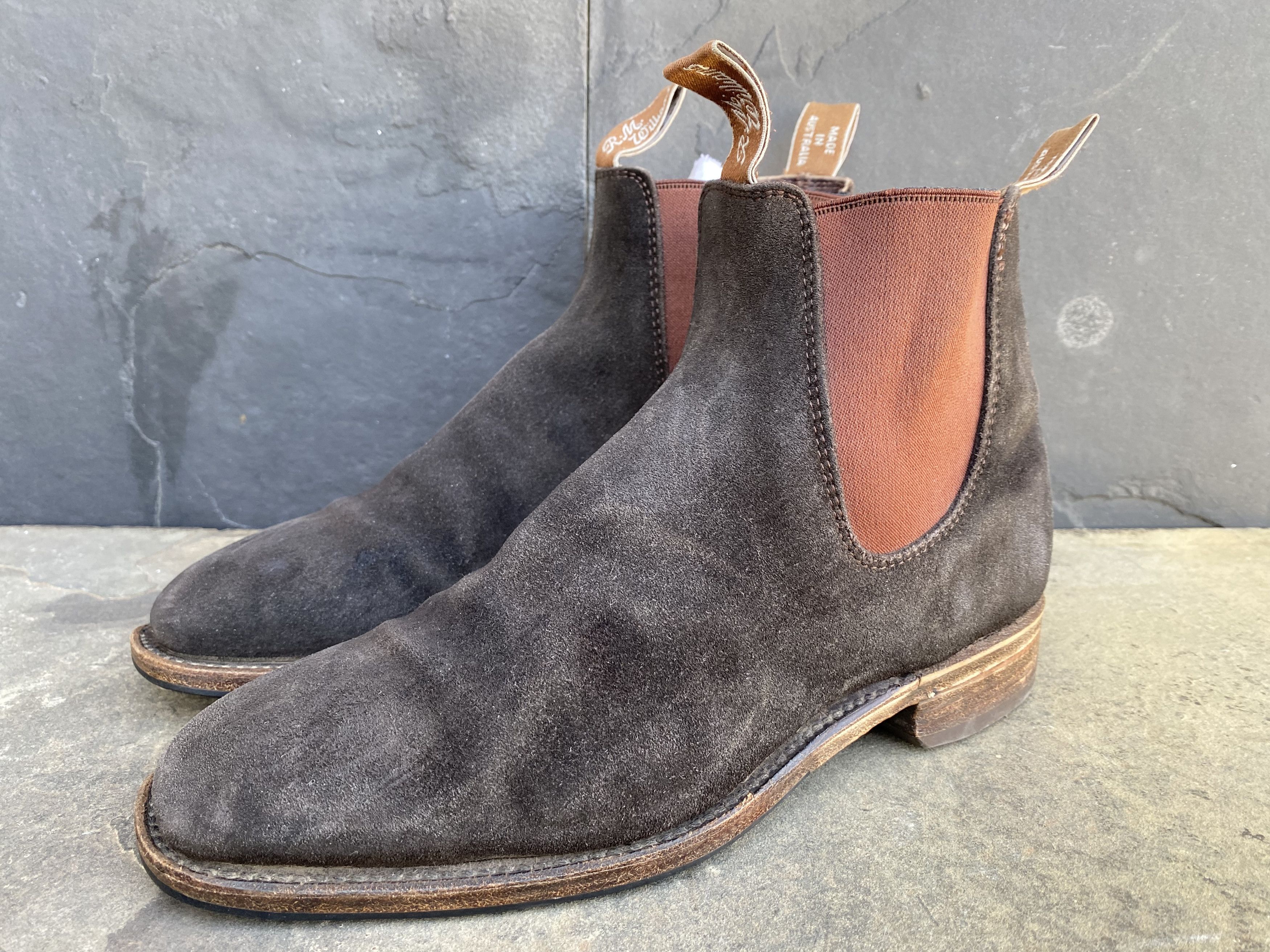 Comfort Craftsman Suede Chelsea Boots by R.M. Williams - SUPREMARINE