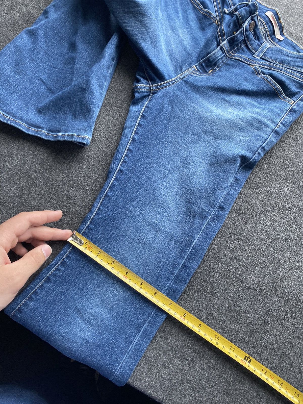 Levi's 🔥Levis 726 Flare Womens blue jeans 28 sz goth emo alt Size 28" / US 6 / IT 42 - 12 Thumbnail
