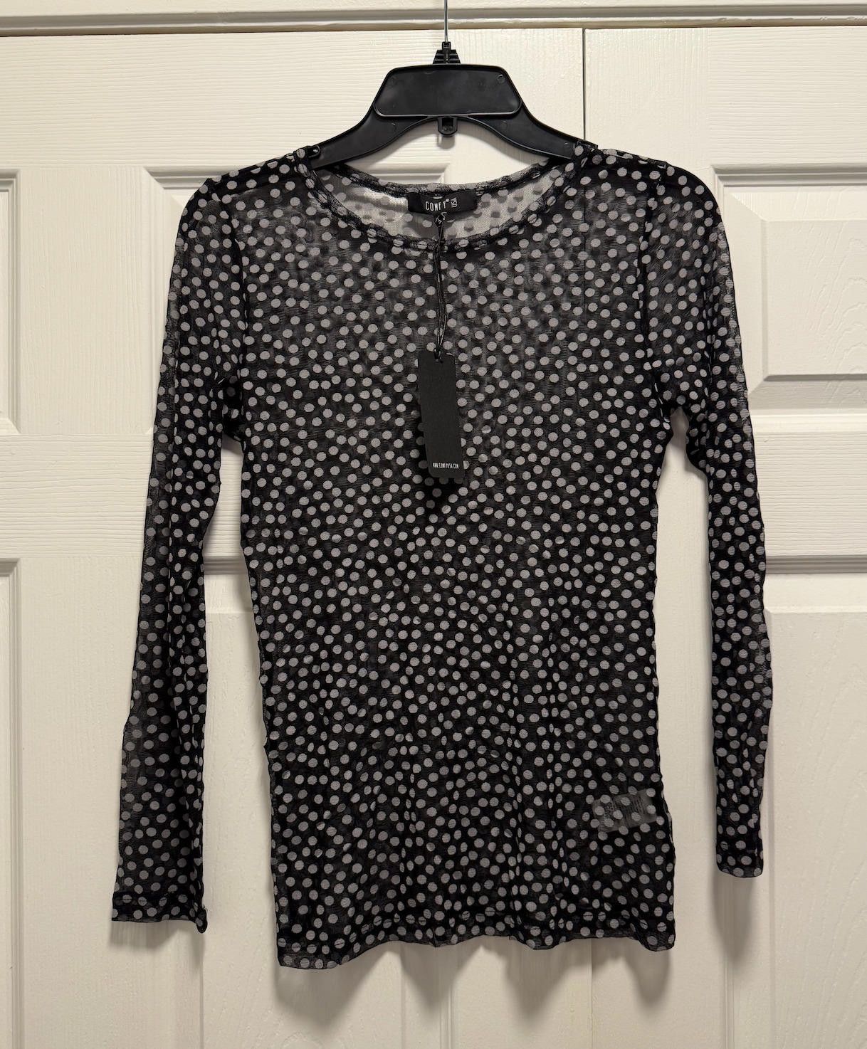 Other Comfy USA Long Sleeve Sheer Polka Dot Top - Size Small Size S / US 4 / IT 40 - 6 Thumbnail