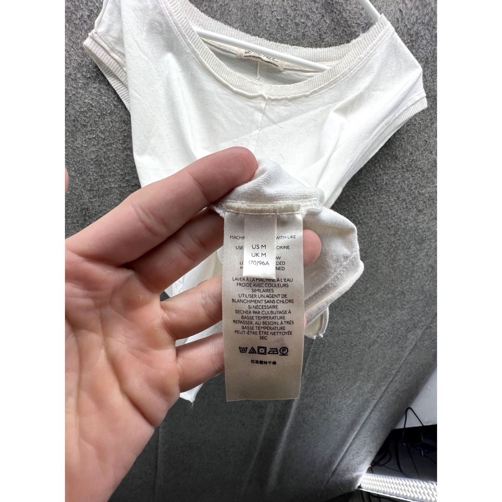 Free People We The Free People Tank Top Womens Medium White Sleeveless Jersey Cropped Top Size M / US 6-8 / IT 42-44 - 4 Thumbnail