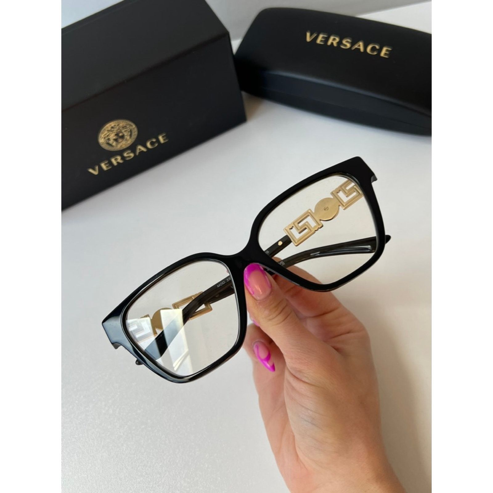 Versace NEW Versace VE3358-B Black Crystal Strass Oversized Frames Size ONE SIZE - 3 Thumbnail