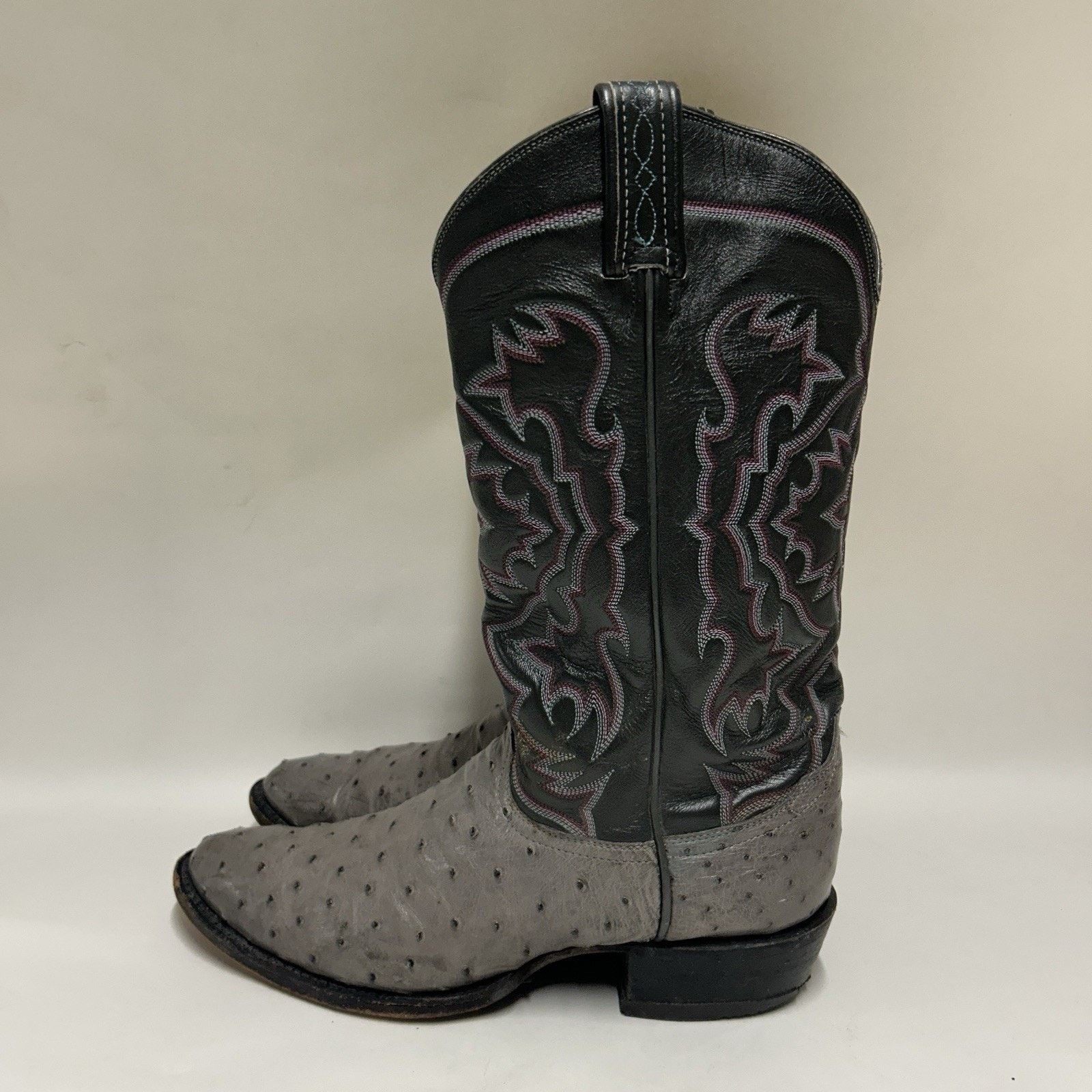 Tony Lama Tony Lama El Rey Gray Full Quill Ostrich Cowboy Boots Size US 8.5 / EU 41-42 - 6 Thumbnail