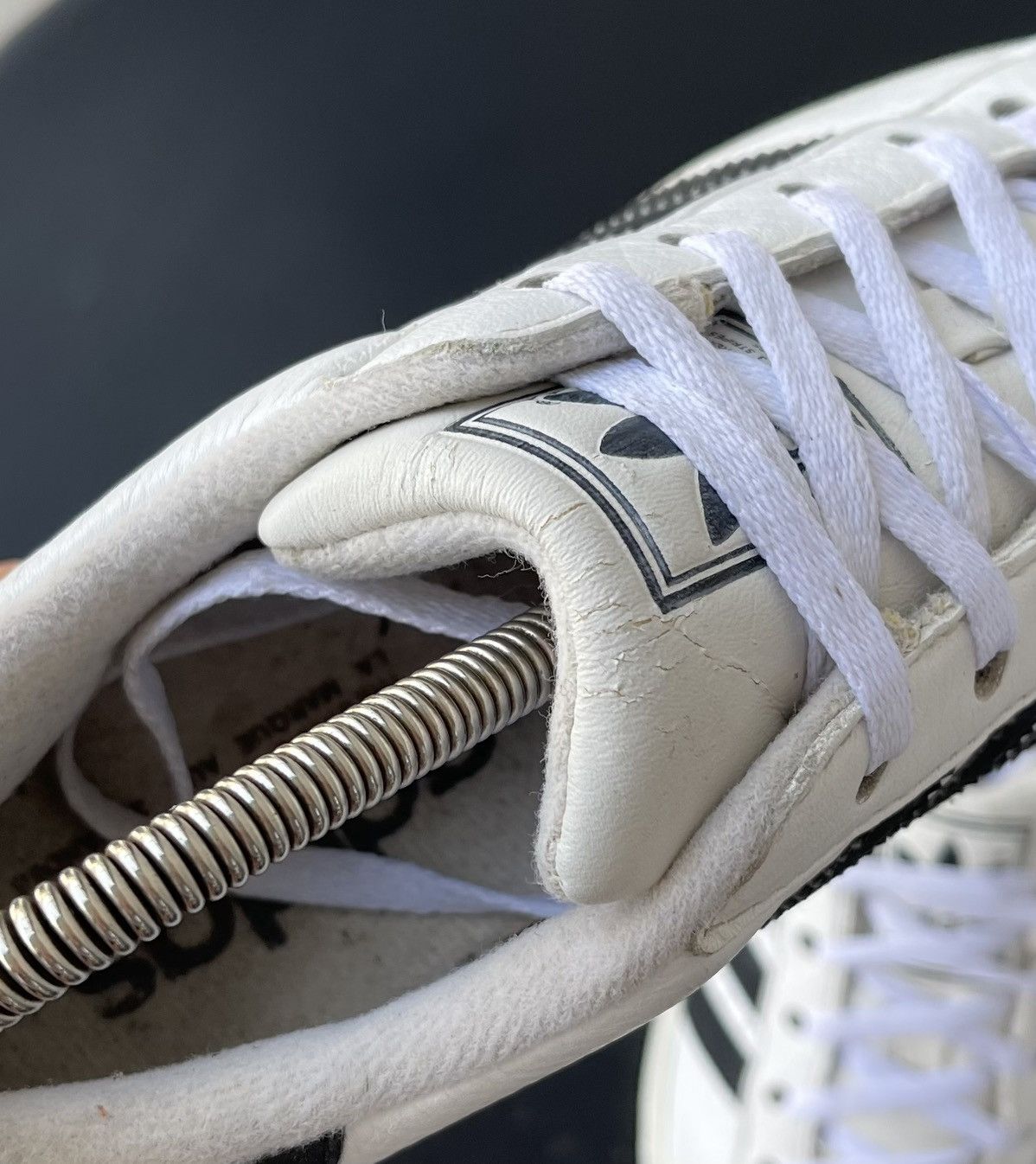 Vintage 😍 Vintage 2002 Adidas Superstar Leather Trainers Shoes White Size US 7 / EU 40 - 8 Thumbnail