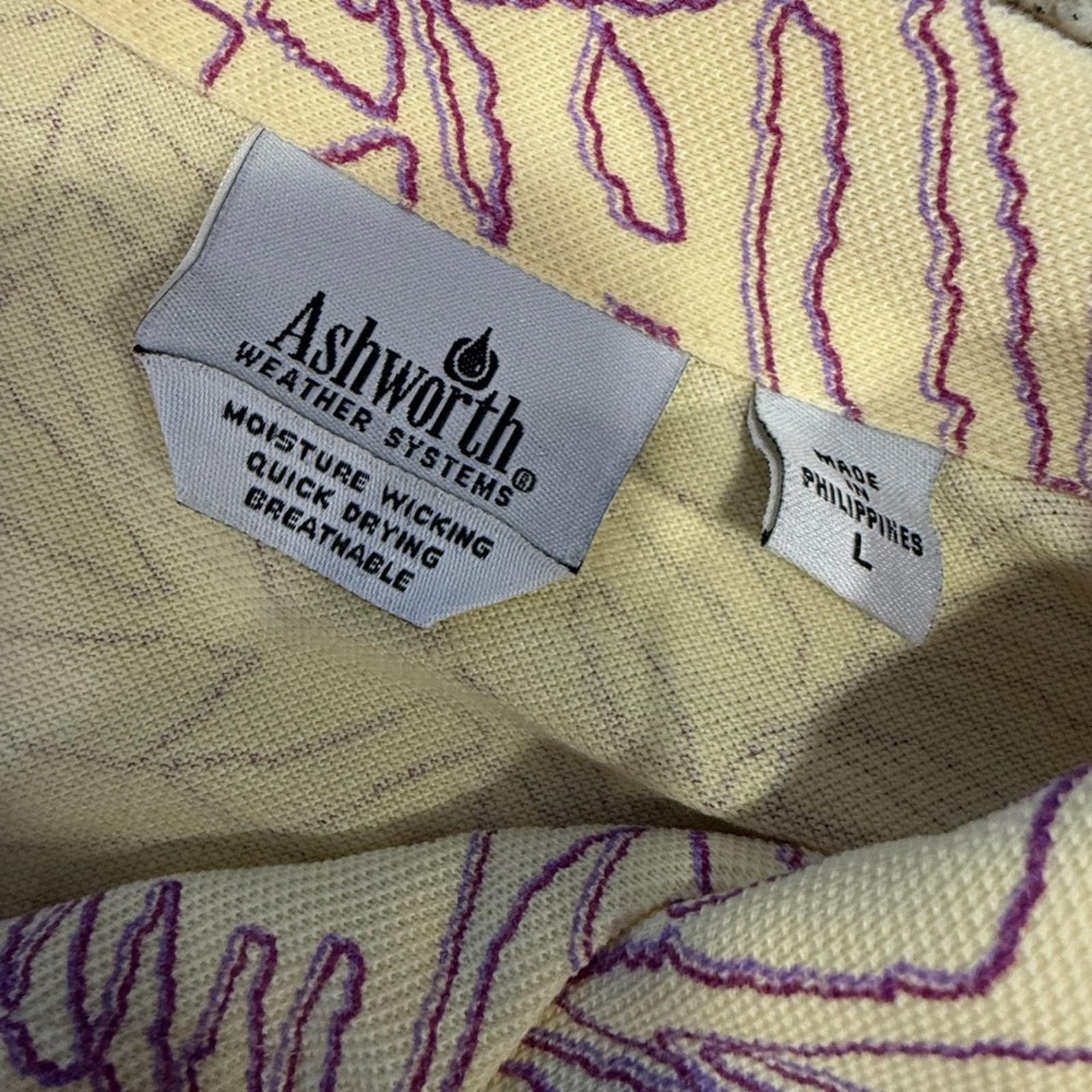 Ashworth Ashworth yellow button up tank purple leaf embroidery SZ LG Size L / US 10 / IT 46 - 6 Thumbnail