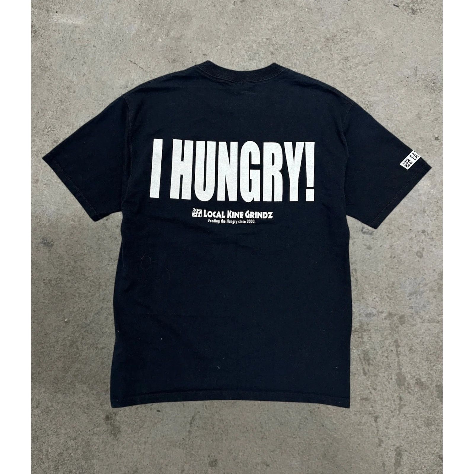 Vintage Vintage 2000's Local Kine Grindz I Hungry T-Shirt Size L Size US L / EU 52-54 / 3 - 2 Thumbnail