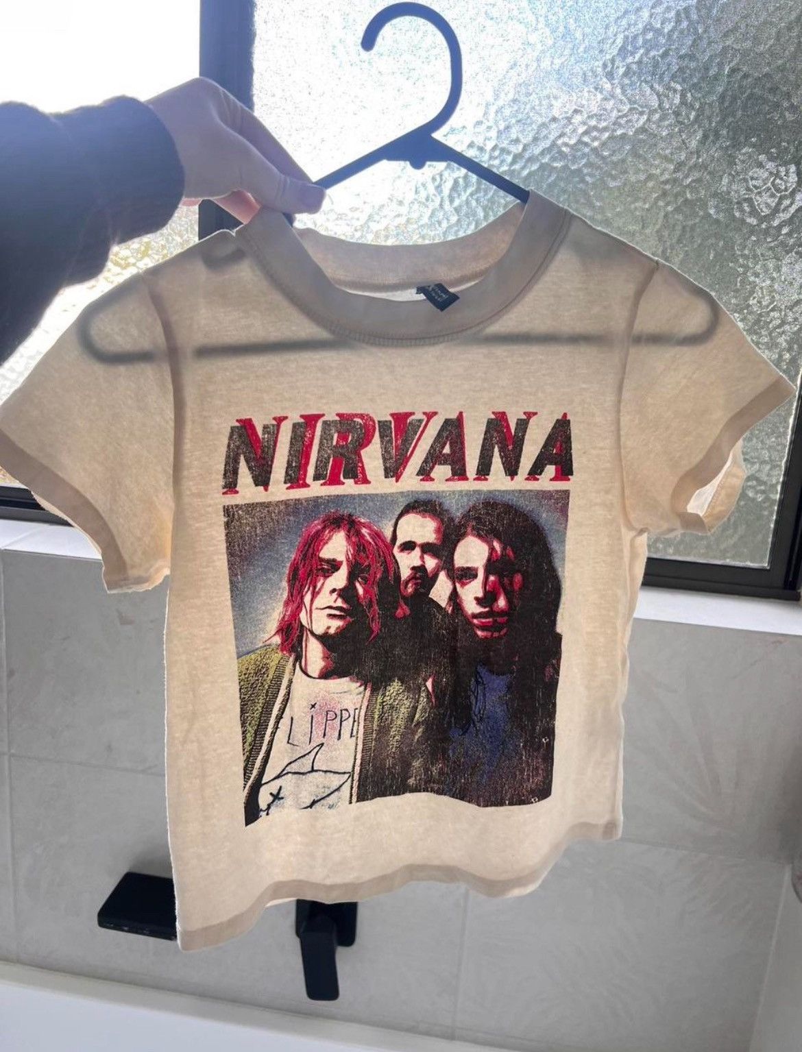 H&M Cream Nirvana baby tee Size S / US 4 / IT 40 - 4 Thumbnail