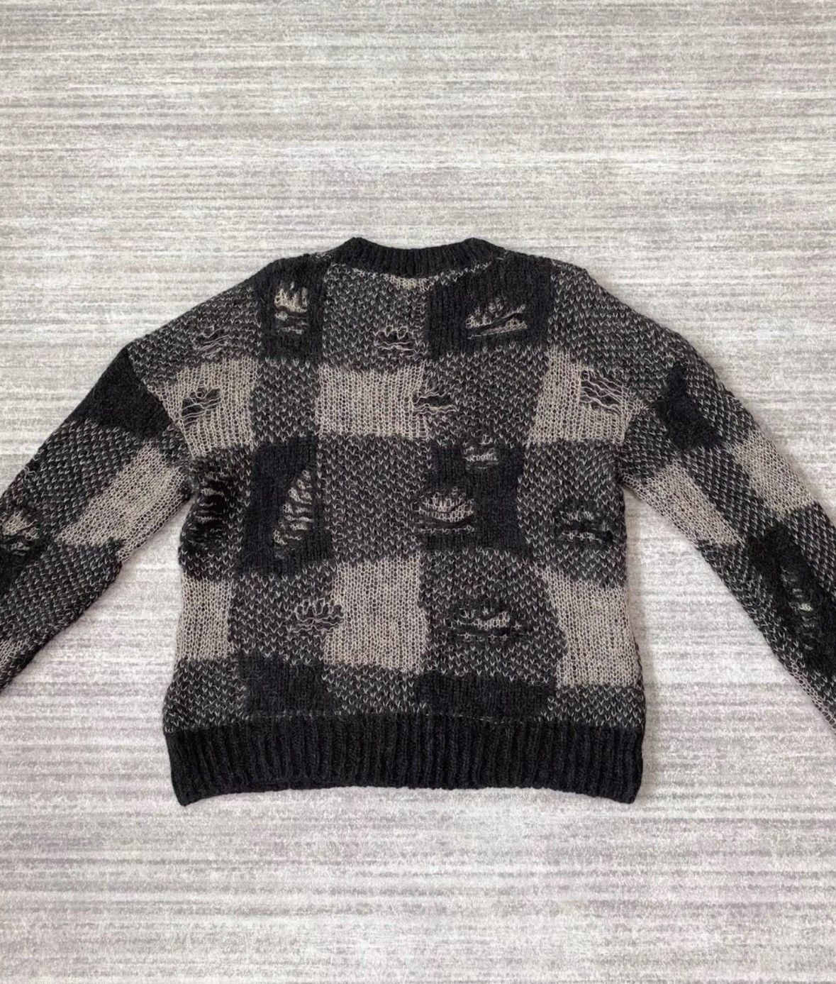 Our Legacy Our Legacy size46 Black perforated tartan round neck shirt Size US S / EU 44-46 / 1 - 3 Thumbnail