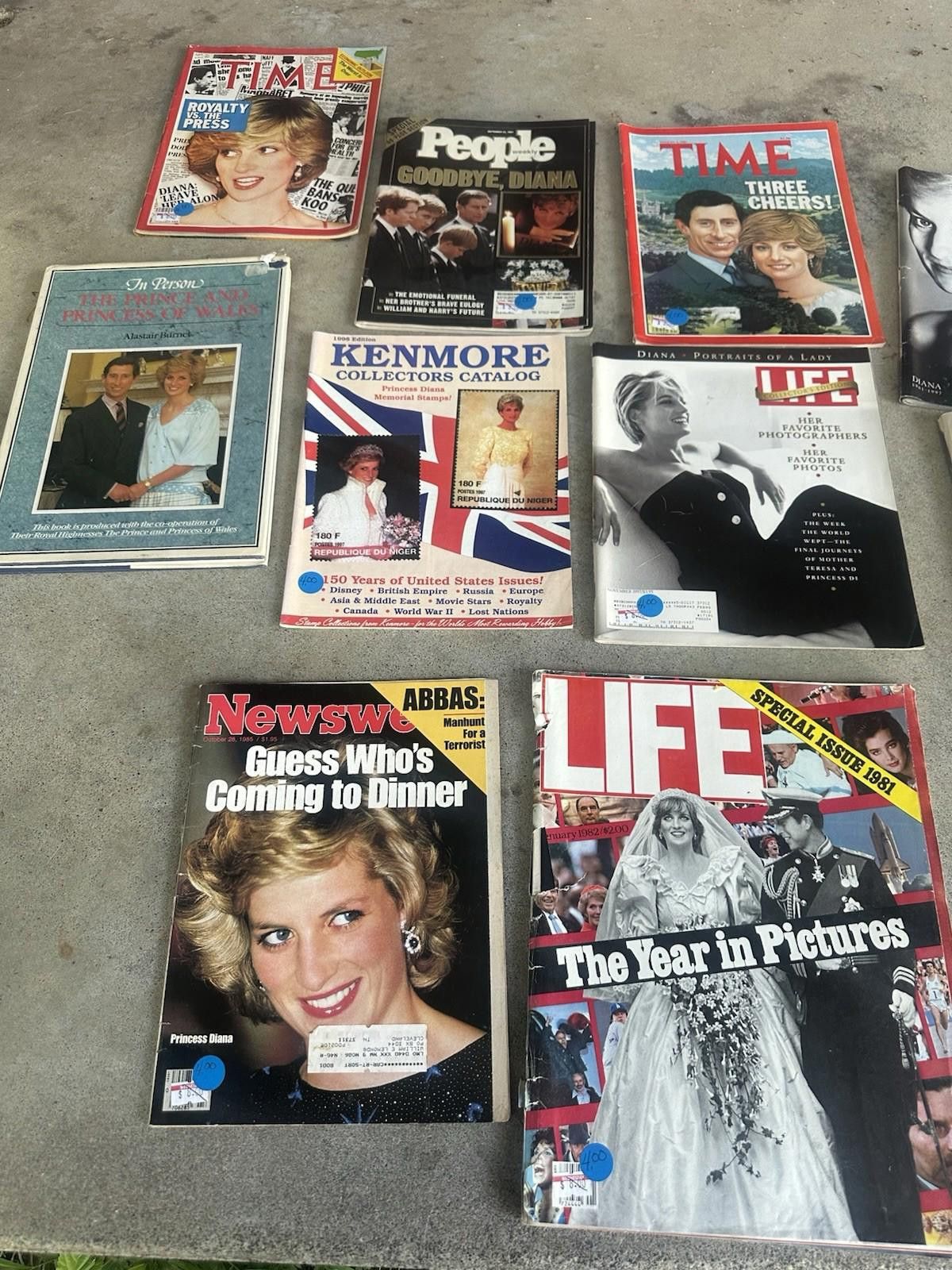 Collectors Lot Of Princess Diana Memorabilia Magazines Book