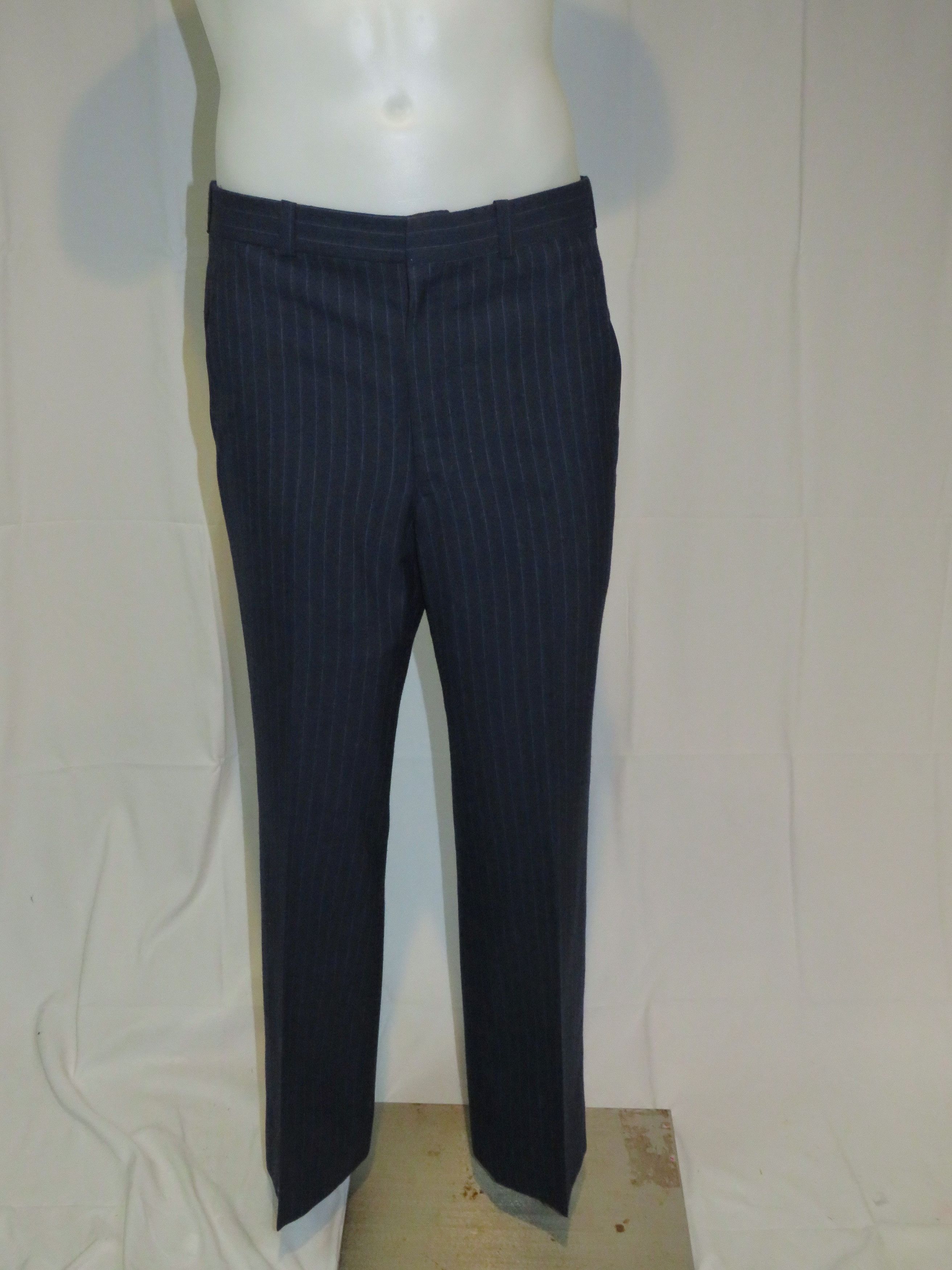 Other Emilio Dormuiel Vintage Blue Striped Two Button Suit 40R Size 40R - 14 Thumbnail