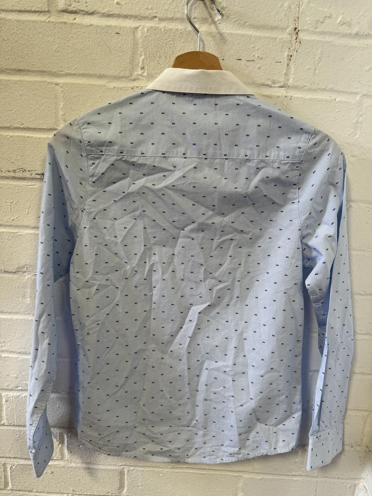 Hugo Boss BOSS Light Blue Button-Up Shirt with Contrast White Collar Size M / US 6-8 / IT 42-44 - 4 Thumbnail