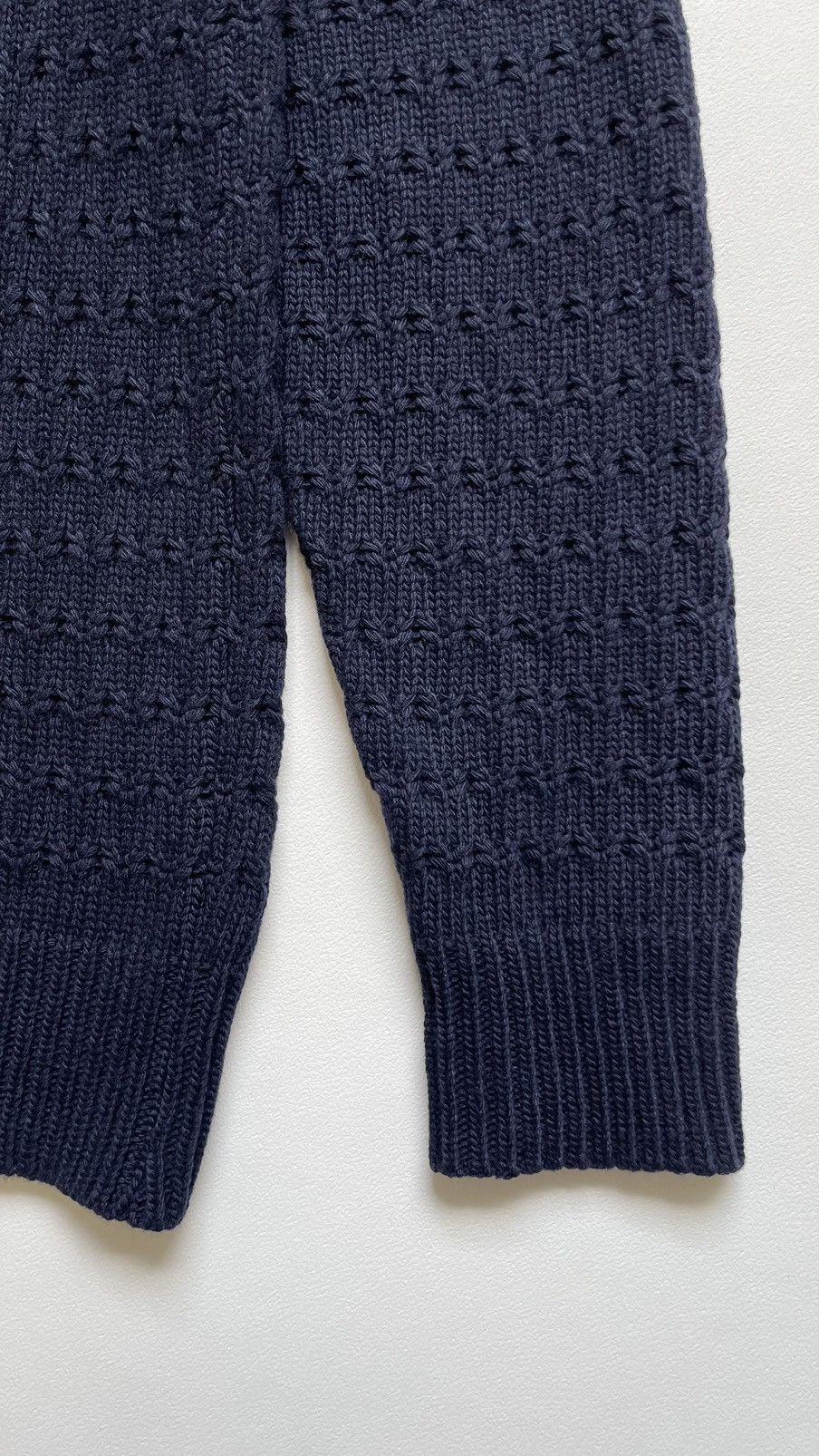 Our Legacy Dark Blue Wool Hole Knit Sweater Size US M / EU 48-50 / 2 - 12 Thumbnail