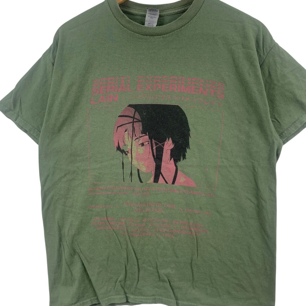 Anime SERIAL EXPERIMENTS LAIN Anime Cyberpunk Horror Tee Shirt Size US L / EU 52-54 / 3 - 5 Thumbnail