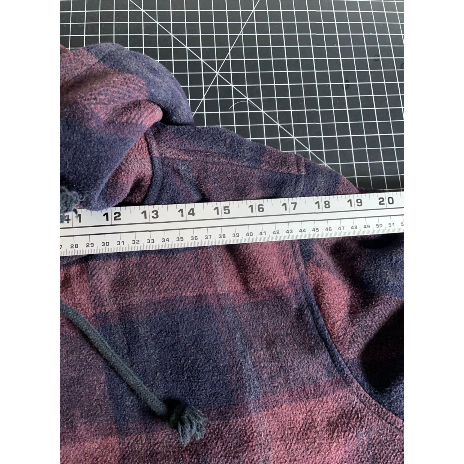 Kith KITH Hoodie Mens XS Purple Plaid Thermal Lined Heavyweight Pullover Sweatshirt Crew Neck Winter Fall Retro Grunge Size US XS / EU 42 / 0 - 7 Thumbnail