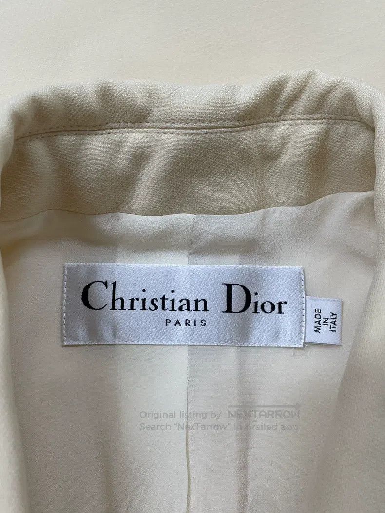 Dior Dior Beige silk wool suit jacket Size XS / US 0-2 / IT 36-38 - 4 Thumbnail