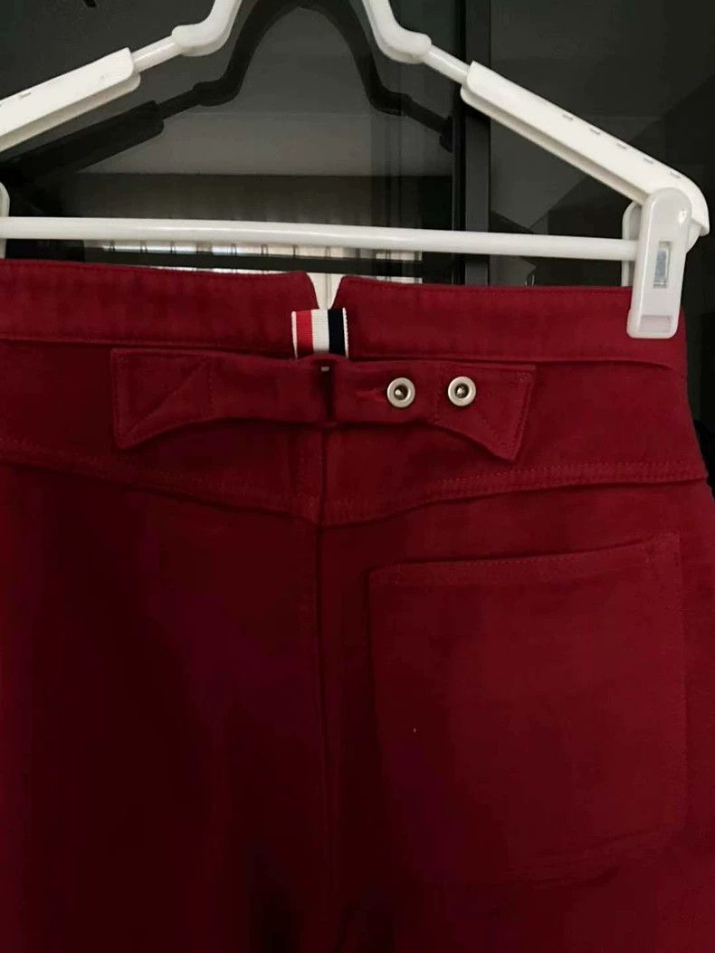 Thom Browne Thom Browne size 0 Wine red velvet trousers Size US 38 / EU 54 - 1 Thumbnail