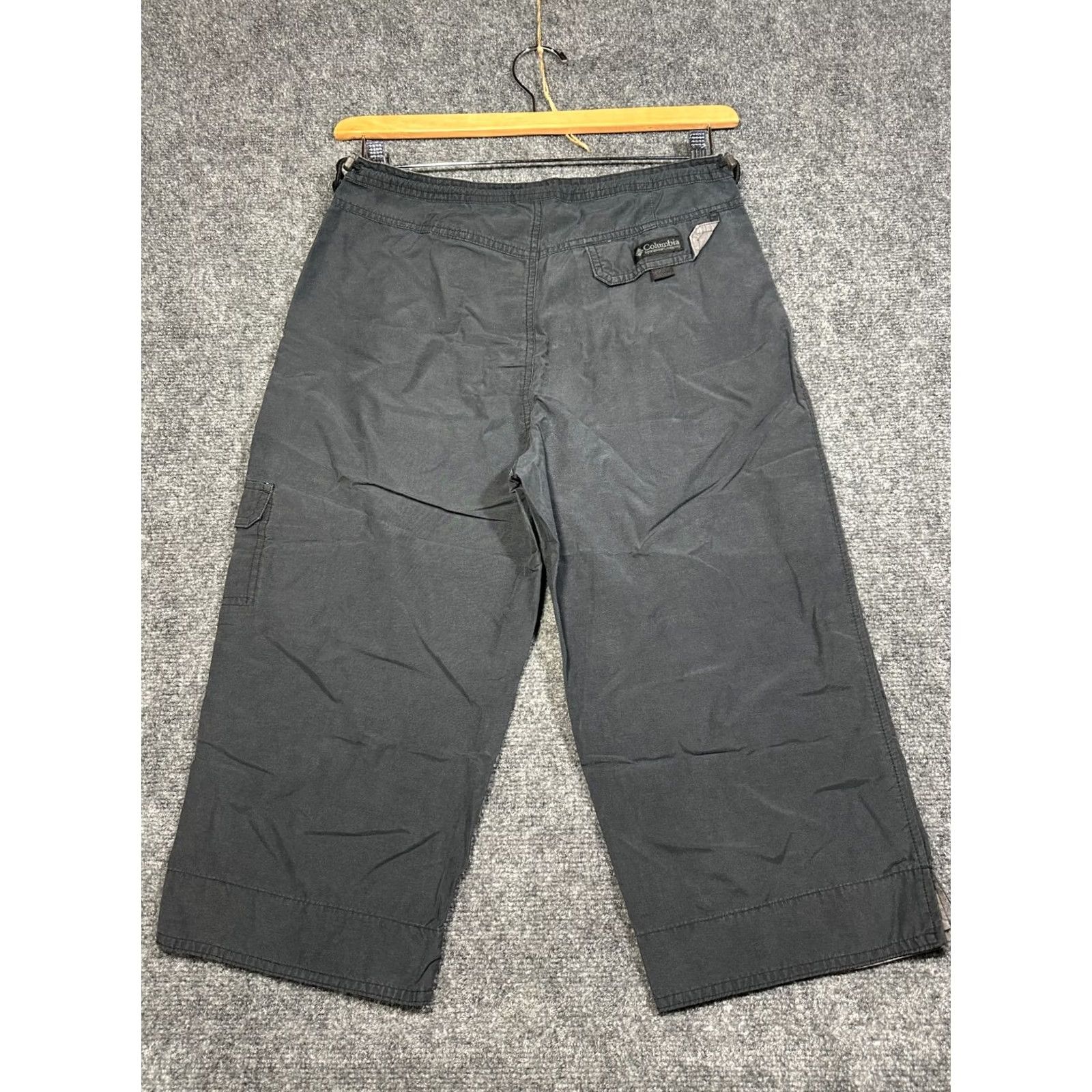 Vintage Columbia Pants Women Small Crop Cargo Faded Black Cotton Nylon Pockets Adjustabl Size 28" / US 6 / IT 42 - 5 Thumbnail