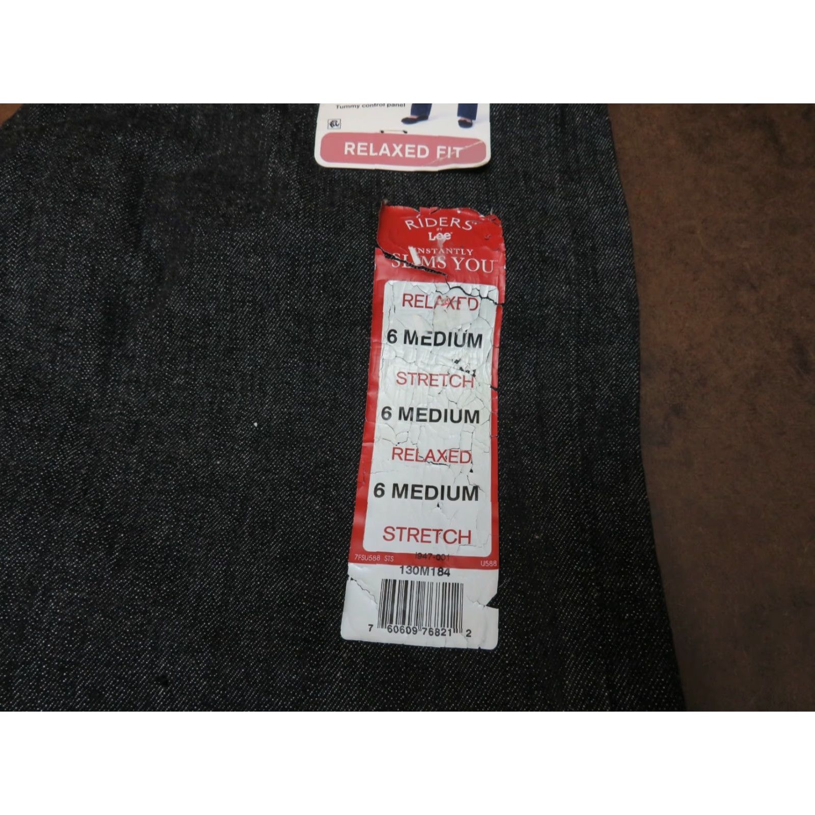 Lee NOS Lee Jeans Women's Size 6 Black Denim Relaxed Fit Pants Jeans Mens? Wait. Size 24" / US 00 / IT 34 - 3 Thumbnail