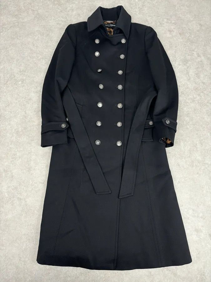 Dolce & Gabbana AW2006 Dolce & Gabbana Black Wool Double-Breasted Coat Size US M / EU 48-50 / 2 - 3 Thumbnail
