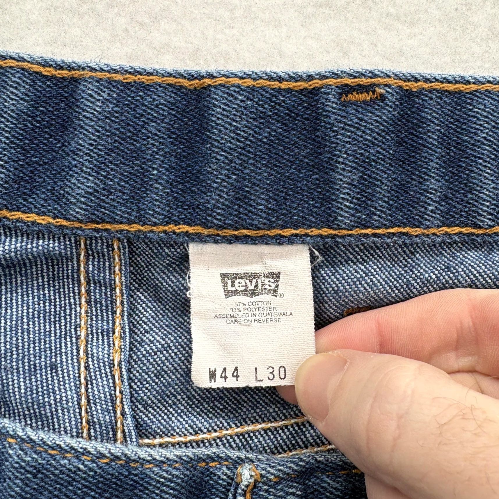 Levi's VINTAGE Levi's Jeans Mens 44x30 Blue Denim Straight Leg Medium Wash 90s Gold Tab Jacket? Size US 44 / EU 60 - 5 Thumbnail