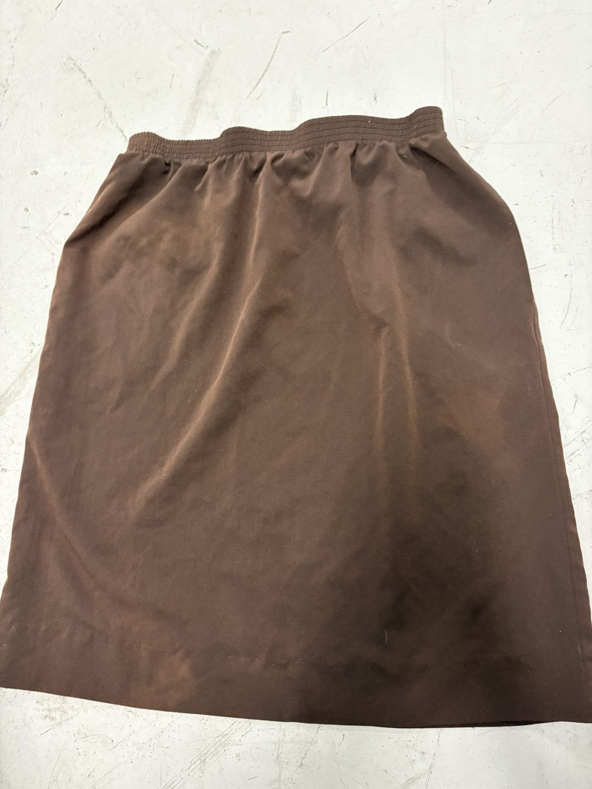 GRAFF Division of Graff Brown A-Line Knee Length Elastic Skirt Size 32" / US 10 / IT 46 - 1 Thumbnail