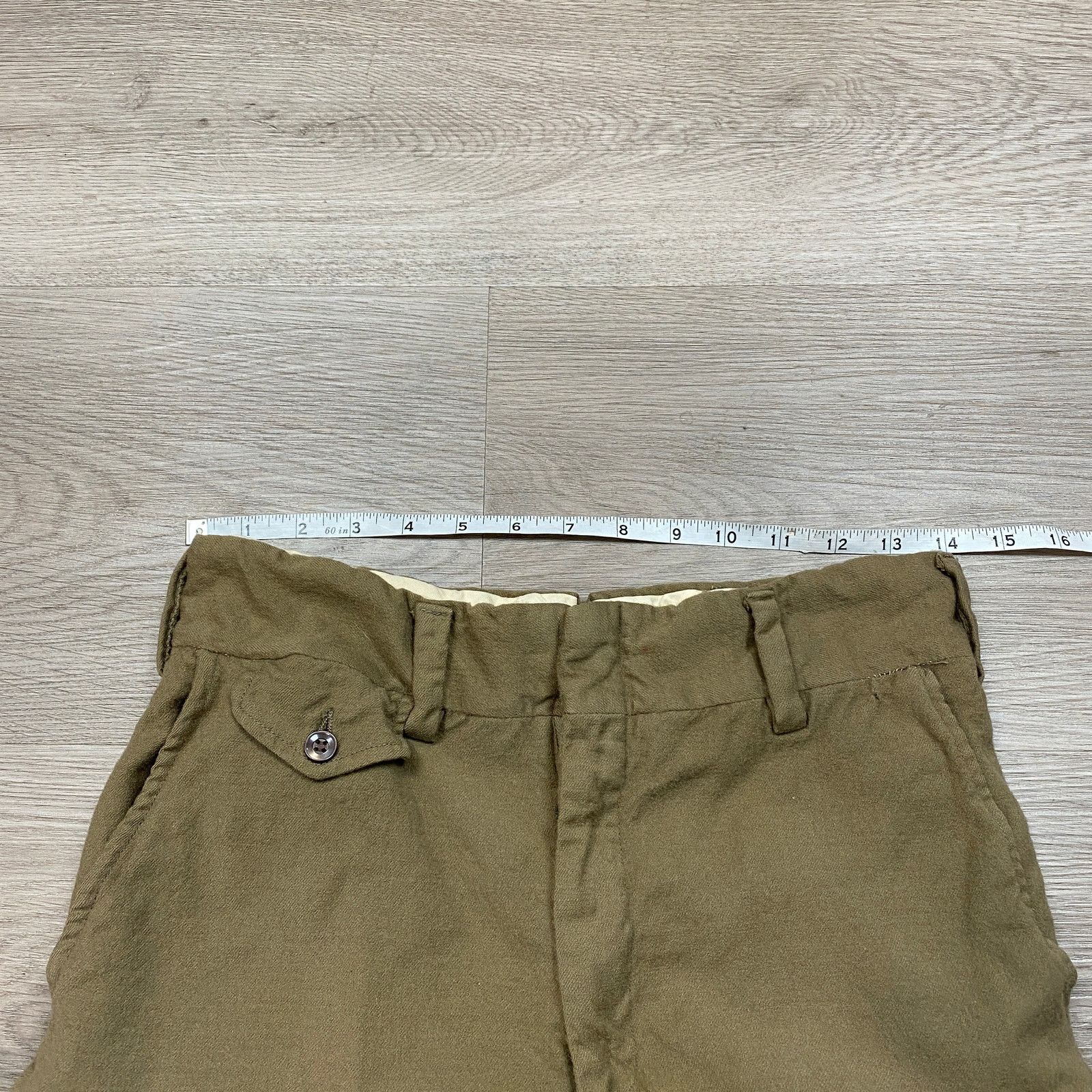 Vintage VTG 30s 40s WWII Era Talon Zipper Wool Trousers Pants 28x28 Size US 28 / EU 44 - 5 Thumbnail
