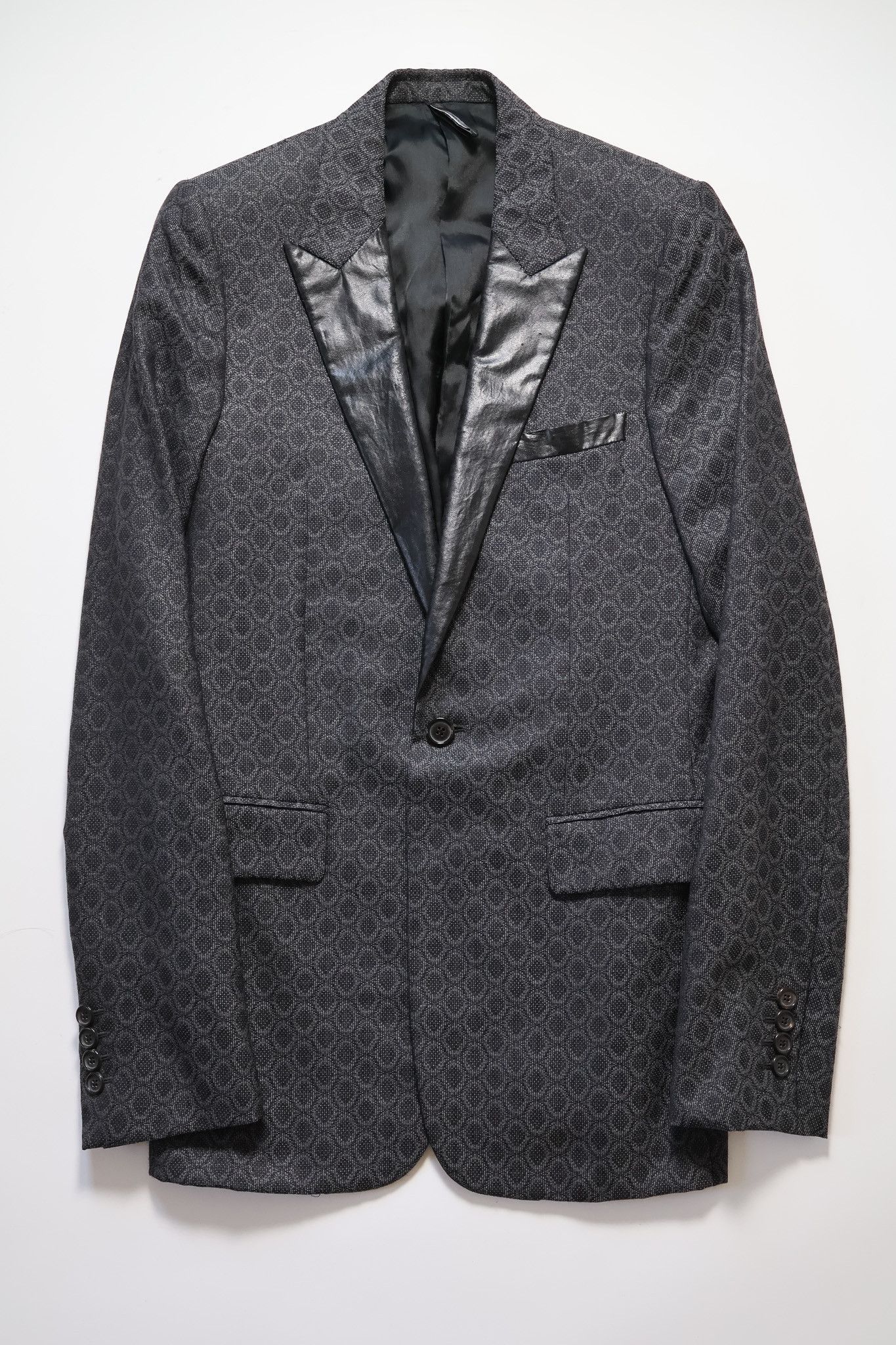 Dior Dior Homme SS04 Strip Coated Lapel Blazer Size 46R - 1 Thumbnail