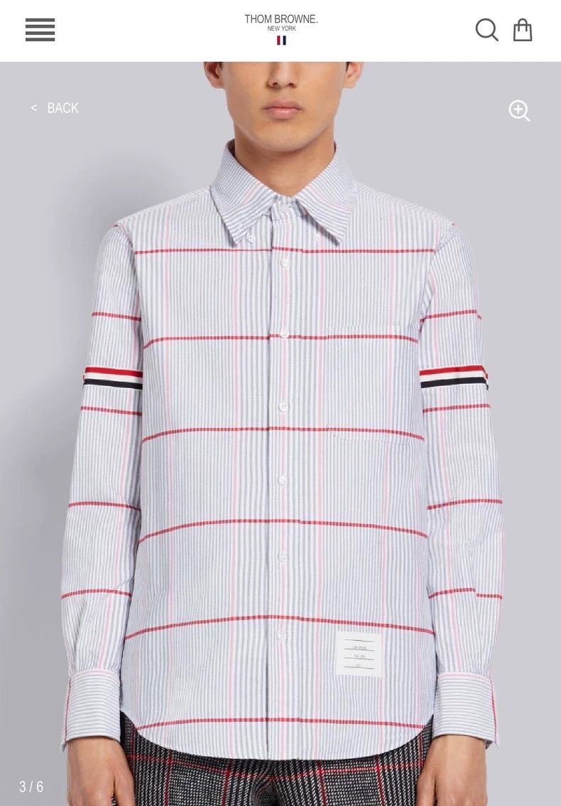Thom Browne THOM BROWNE Check Twin Sleeves Shirt 2502-Nextarrow Size US L / EU 52-54 / 3 - 8 Thumbnail