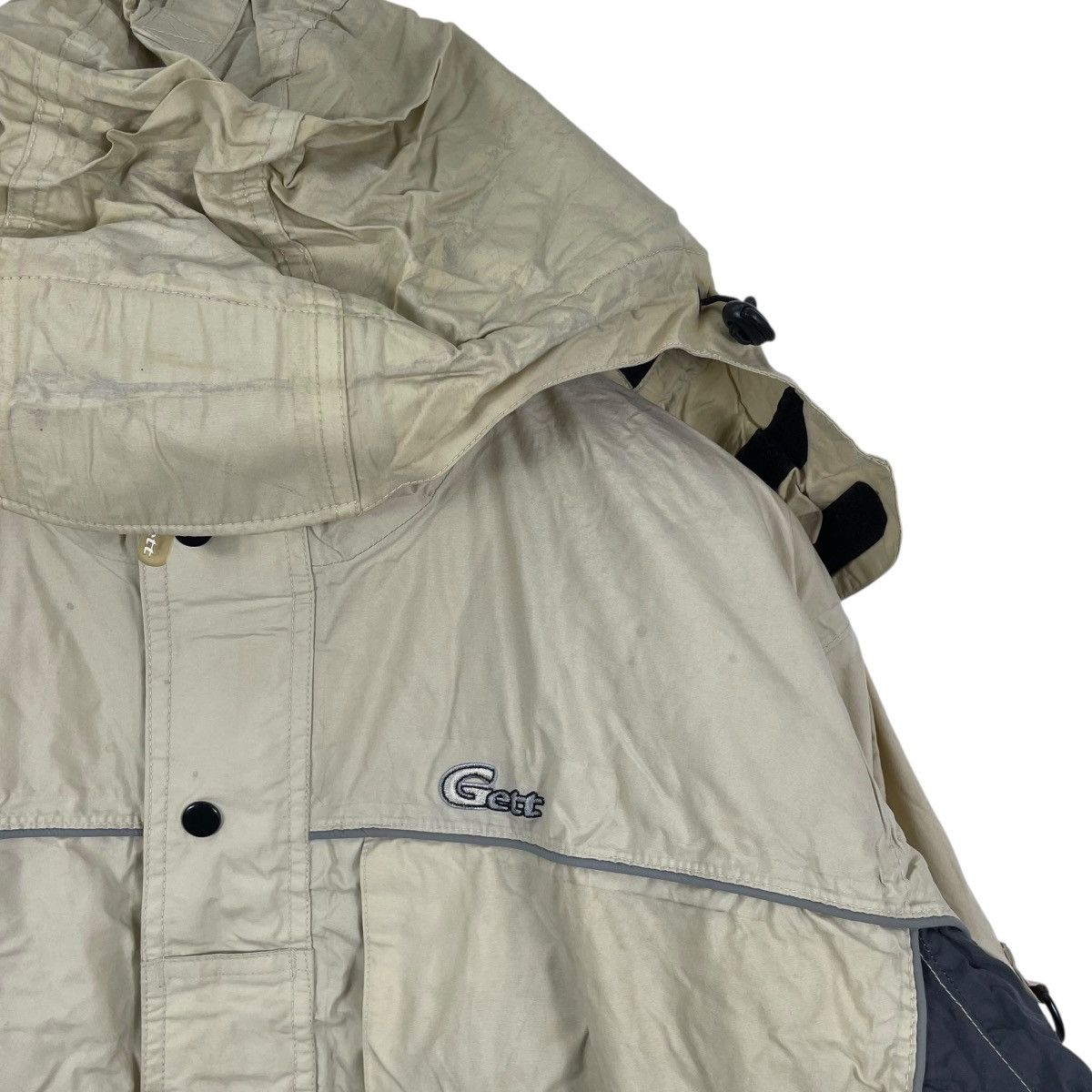 Vintage Vintage Gett Fishing Hoodie Puffer Jacket Size US L / EU 52-54 / 3 - 3 Thumbnail