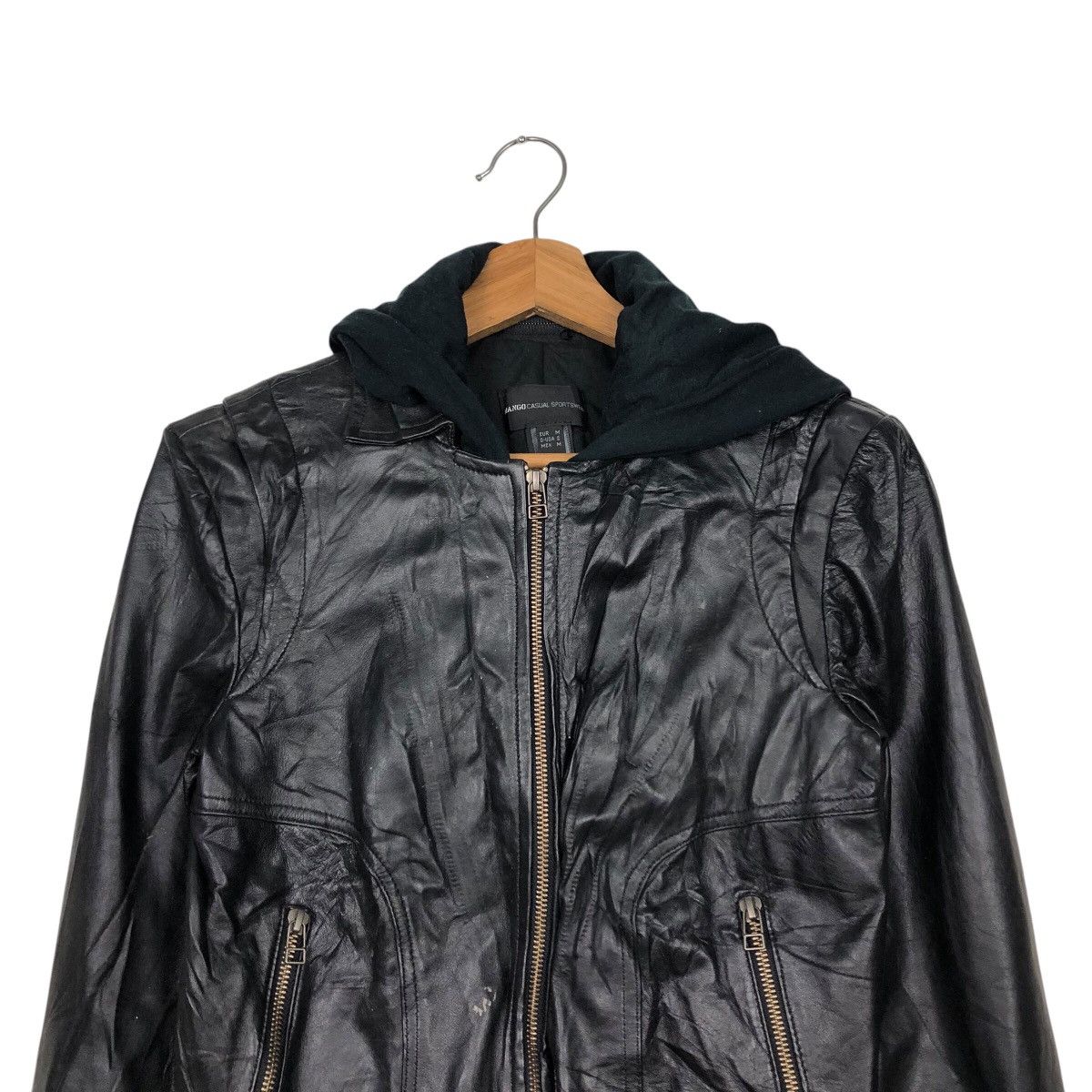 Japanese Brand 📌Cropped Biker Soft Leather Jacket Mango Streetwear Size US M / EU 48-50 / 2 - 4 Thumbnail