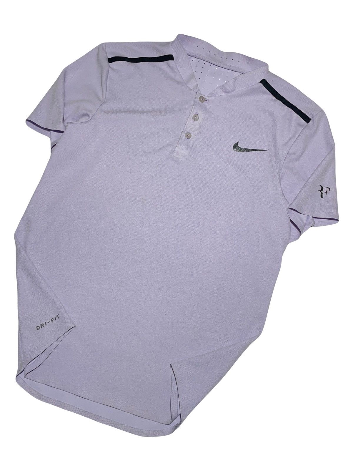 image of Nike Rf Roger Federer Premier Tennis Shirt 2017 Shanghai in Purple, Men's (Size Small)