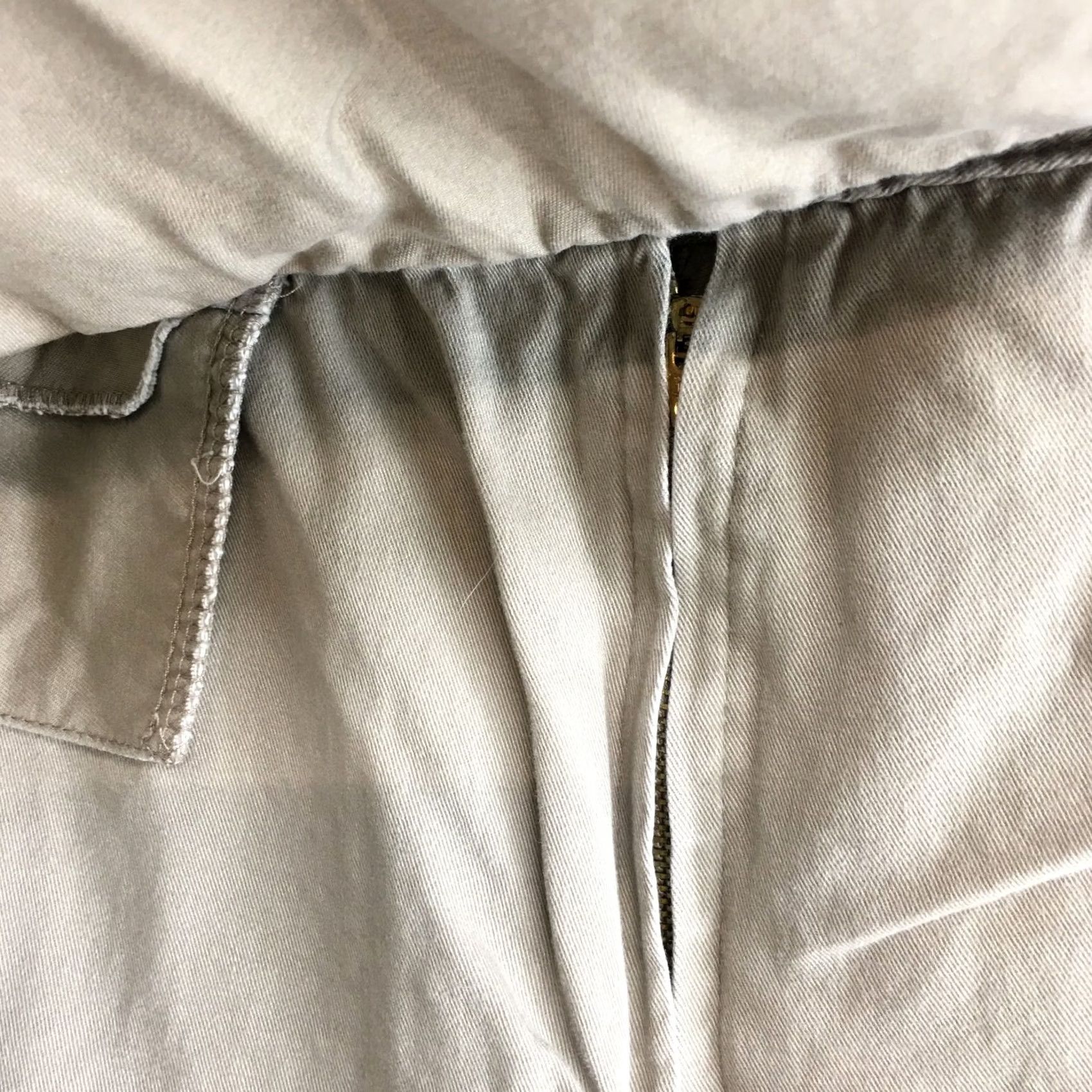 Vintage White Stag Skort Skirt Womens 11 Beige Cotton Zip Fly Button Casual Size 29" - 3 Thumbnail