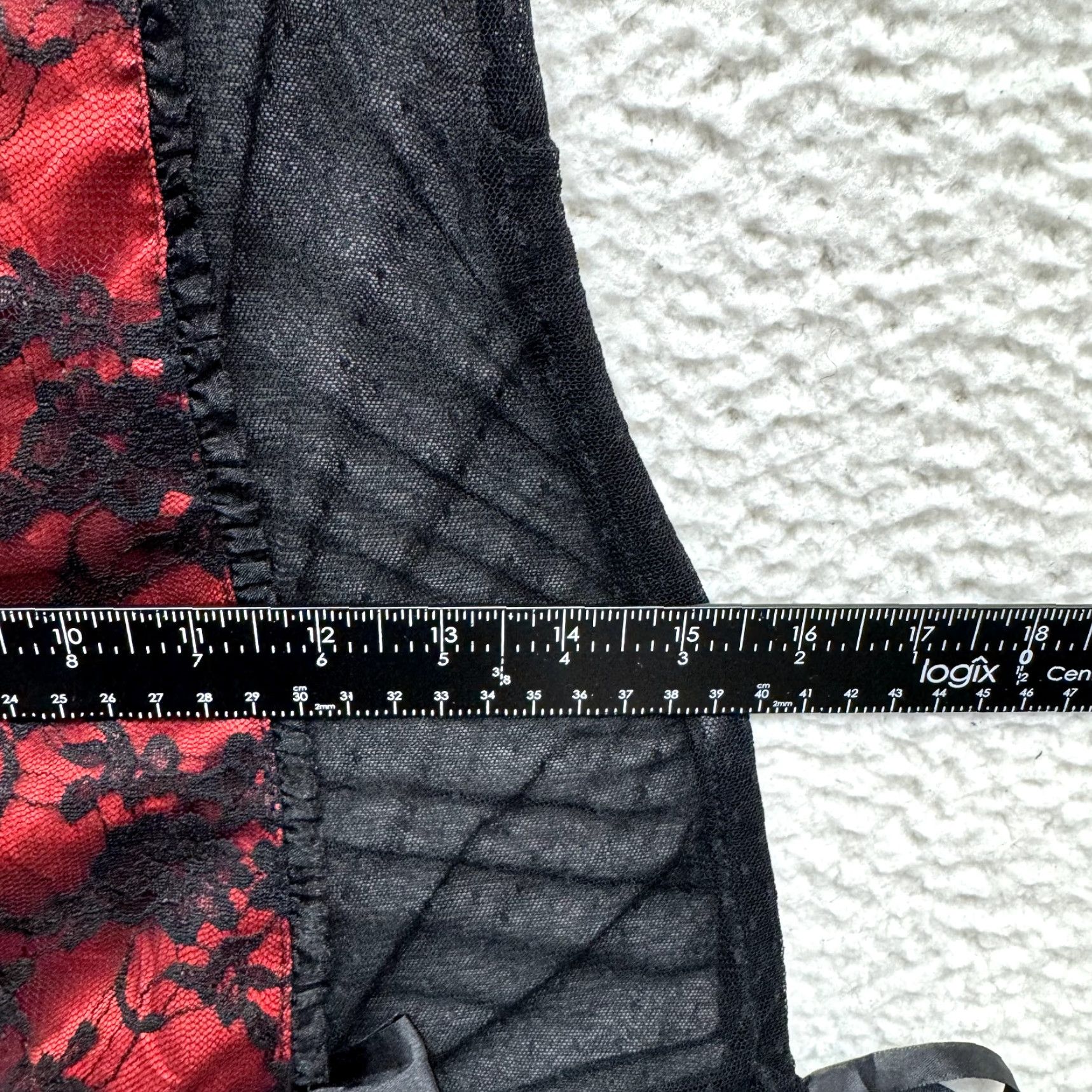 Vintage VINTAGE Dreamgirl Slip Dress L Red Black Lace Goth Whimsigoth Victorian Size L / US 10 / IT 46 - 7 Thumbnail